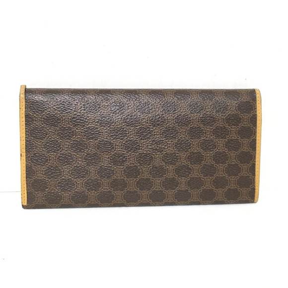 Celine Macadam Pattern Coated Canvas Long Wallet Brown - Picture 2 of 8